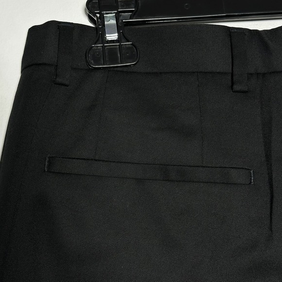 HUGO BOSS Black Wool Blend Dress Pants Flat Front Men Size 28R - Picture 7 of 8